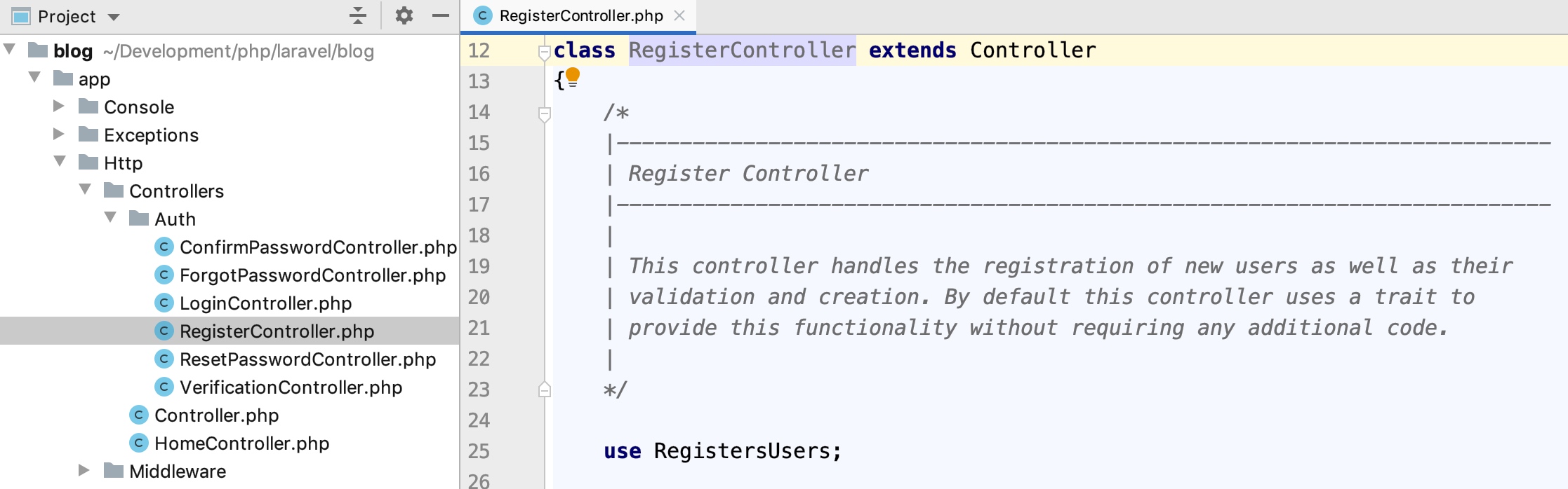  Auth related controller