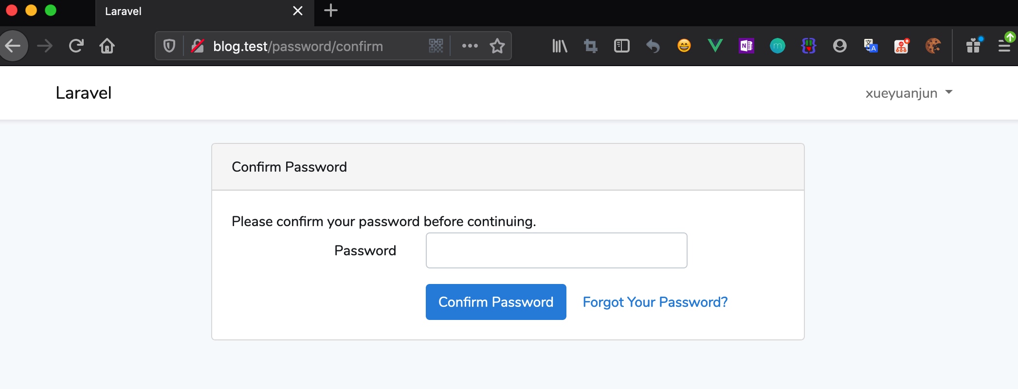  Confirm Password Page